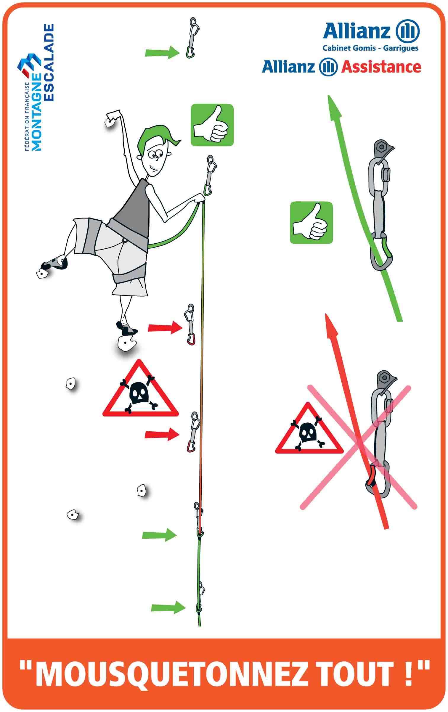 Longe de Positionnement d'escalade, Ligne de Basculement de sécurité  d'escalade Réglable, Corde de Protection Contre Les Chutes à Verrouillage